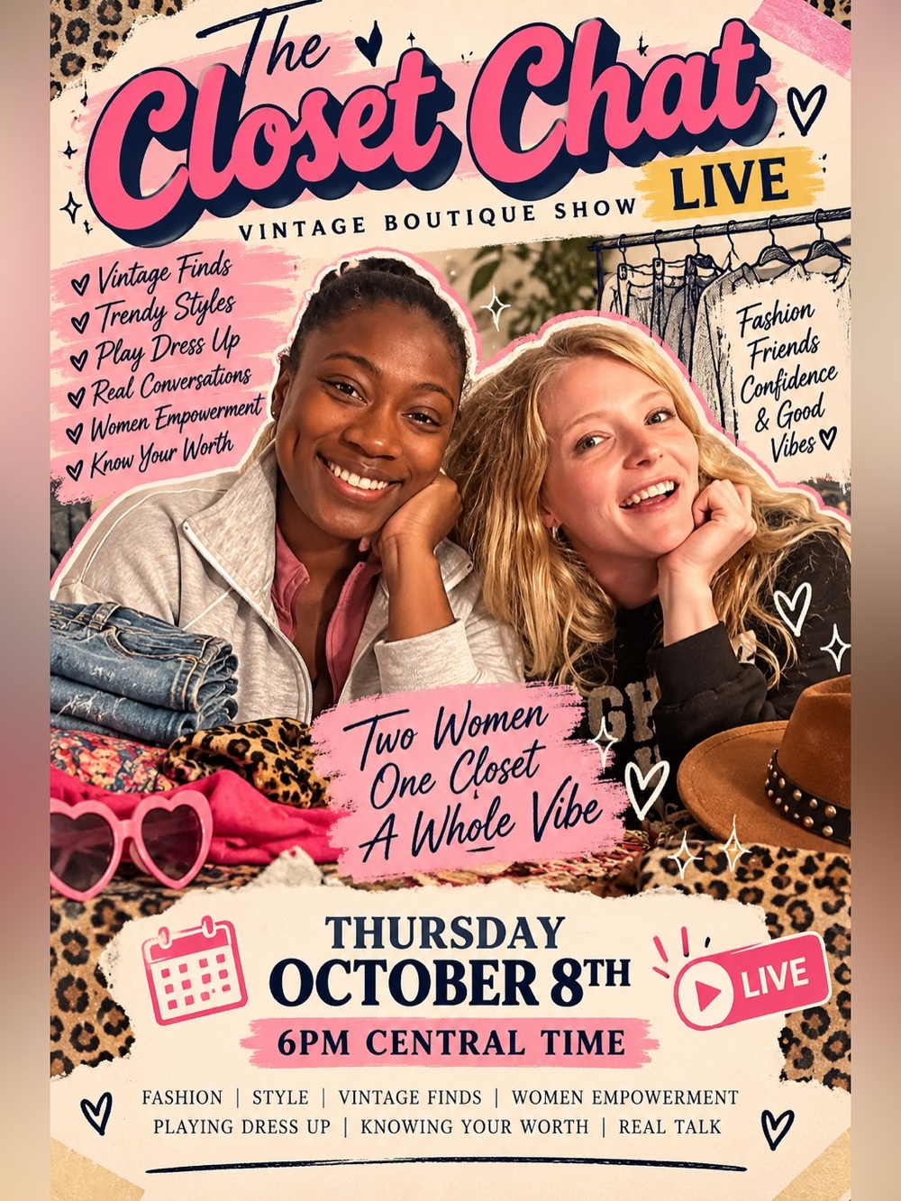 @JossJewels Closet Chat Live Show Oct 8 Thursday 6:00pmCST